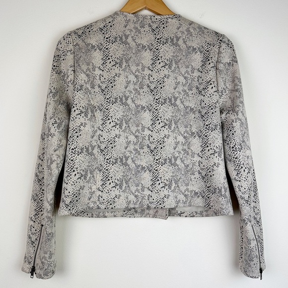 Cupcakes and Cashmere Snake Print Faux Suede Moto Jacket - Picture 6 of 11